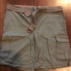 True Nation cargo shorts with belt